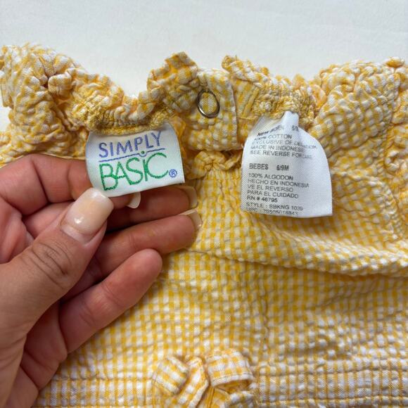 Vintage Seersucker Flower + Butterfly Romper 6-9 months - Picture 5 of 6